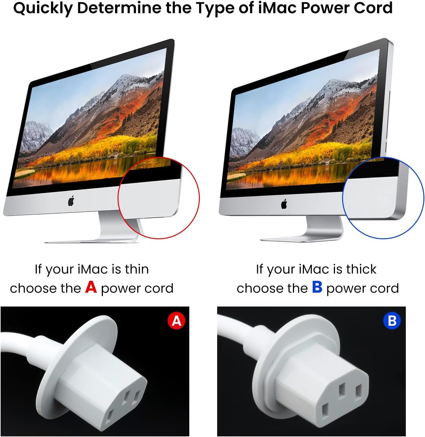 Power Adapter Supply Extension Cable for Apple iMac,Australia Plug (1.8m) (Applicable from 2012 to 2020)