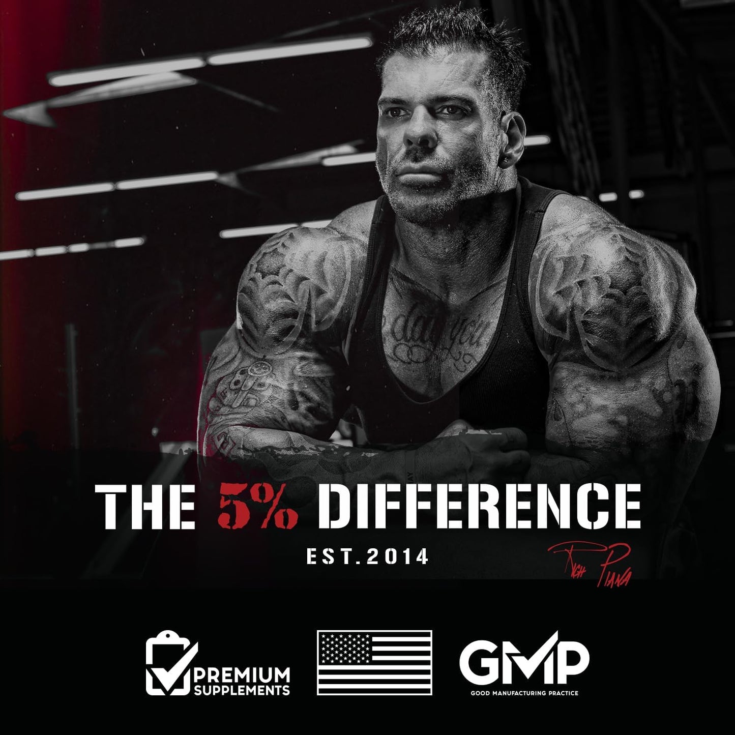 Rich Piana 5% Nutrition All Day You May - Watermelon Flavour -10:1:1 BCAA Post Workout Muscle & Joint Recovery Drink Supplement Powder, Essential Amino Acids, Sugar-Free, 435g, 30 Servings