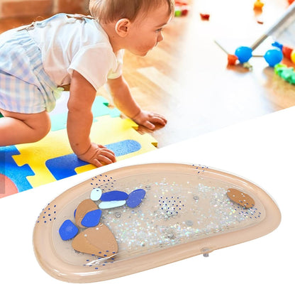 Water Play Mat, Inflatable Tummy Time, 28.74x16.54in Sensory Development Toy, Promotes Motor Skills, Fun Learning Features, Ideal For, Bath, Beach, Easter Play