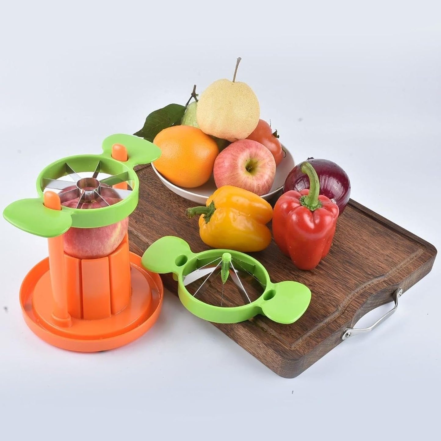 Fruit Slicer,Orange Corer Tool Pear Divider - Sturdy Stainless Steel Fruit Cutter, Easy to Use Orange Slicer and Wedger for Potato Onion Vegetables