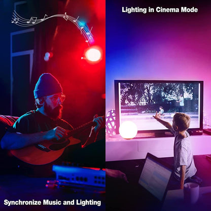 HaoDeng Smart Light Bulbs E27 A60 7W RGBCW WiFi Light Bulb, Dimmable Led Light, Color Changing Light Bulb, Compatible with Alexa, Google Home, 2.4GHz Only, No Hub Required, 60W Equivalent 500LM, 1Pack