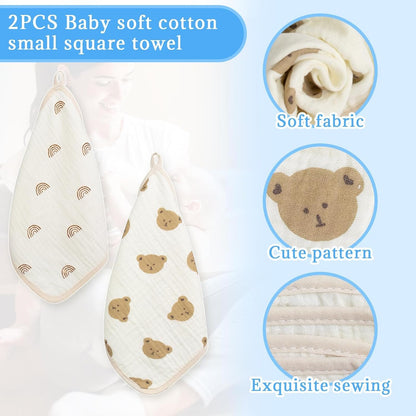 Jokureao Breastfeeding Arm Pillow Set, Cozy Cradle Pillow, Baby Nursing Arm Breastfeeding Pillow, Soft Nursing Arm Pillow with 2 Square Towels, Pillow for Feeding Baby (Gray)