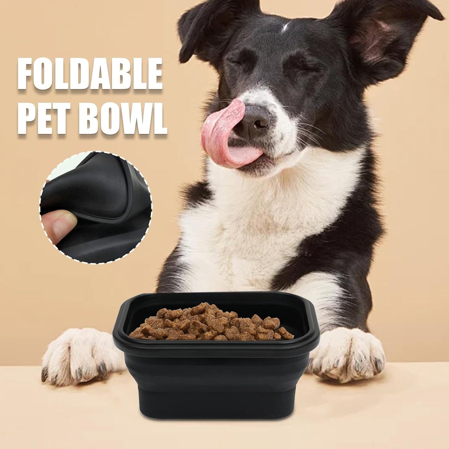 Poupangke Ciotole pieghevoli per cani, multifunzionali, compatte, ciotola per mangiare il cane, per mangiare, per passeggiate, viaggi, avventure all'aperto