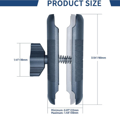iHYTOON Double Soket Arm Aluminum Alloy Compatible with RAM Mounts B Size 1 inch Ball Adapter (90mm Arm)