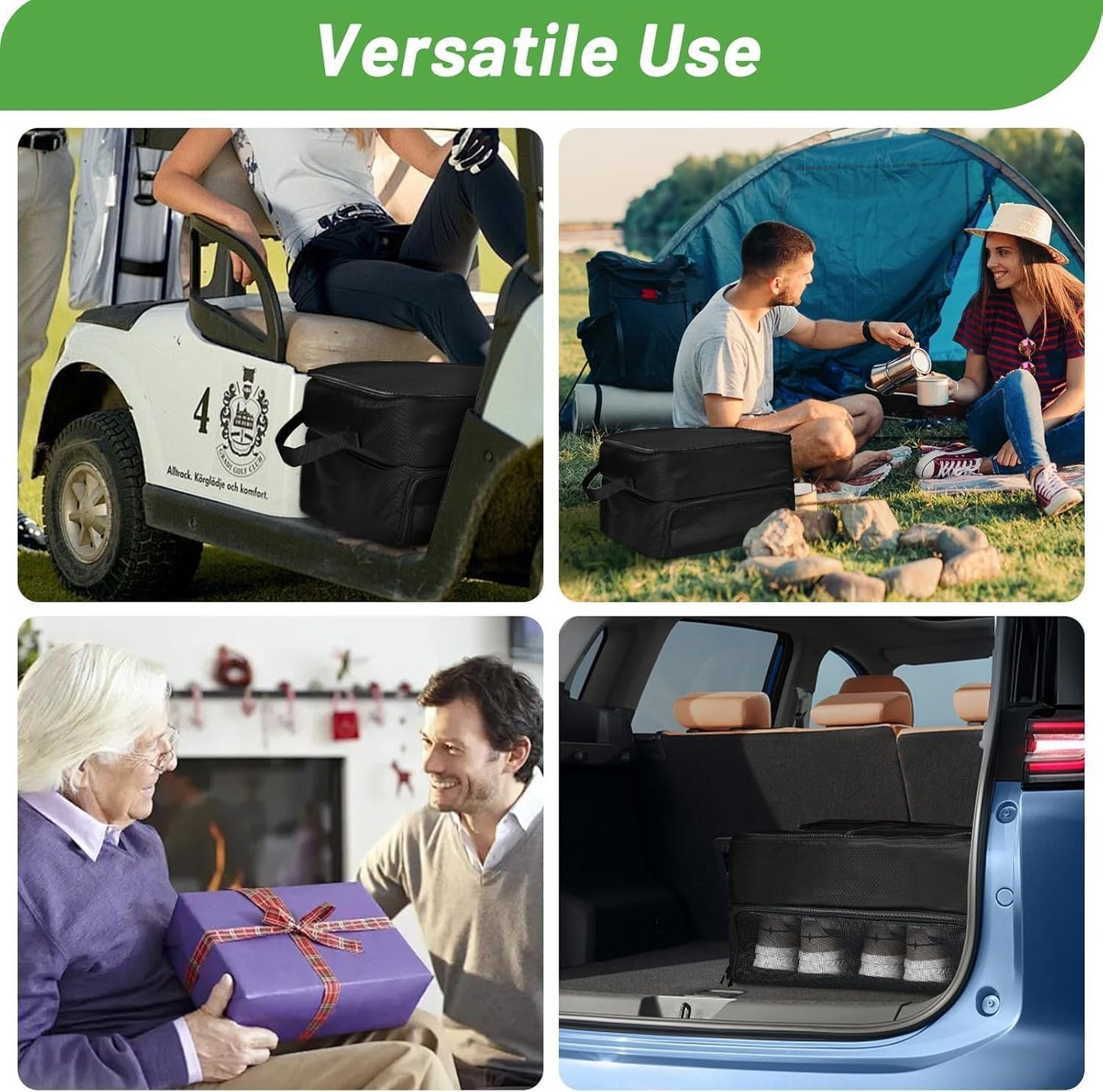 2 Layer Golf Trunk Organizer, Golf Car Storage Organizer with Individual Ventilated Compartment for 2 Pairs Shoes, Clothes, Tees, Gloves, Accessories2 Pcs Catnip Toys Balls That Stick on Wall