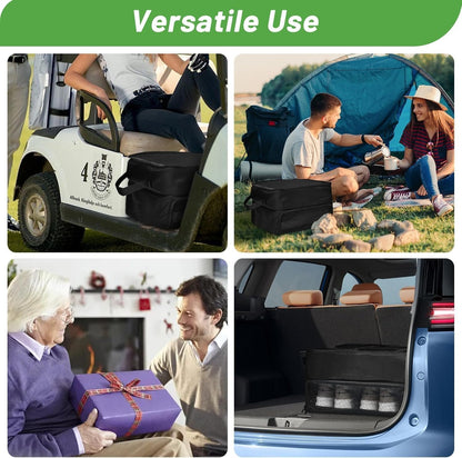 2 Layer Golf Trunk Organizer, Golf Car Storage Organizer with Individual Ventilated Compartment for 2 Pairs Shoes, Clothes, Tees, Gloves, Accessories2 Pcs Catnip Toys Balls That Stick on Wall