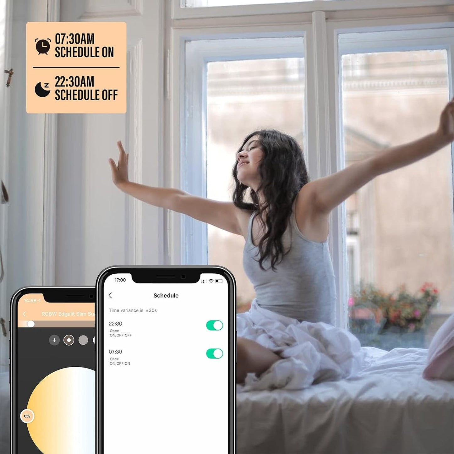 4" LED Smart Slim Recessed Pot Light, Square, WiFi APP & Voice Control, 120VAC, 9W, 600LM, RGB + 2700K-6000K, ETL & FCC & IC Rated, Wet Location, Works With Alexa/Google Home, White - 4 Packs