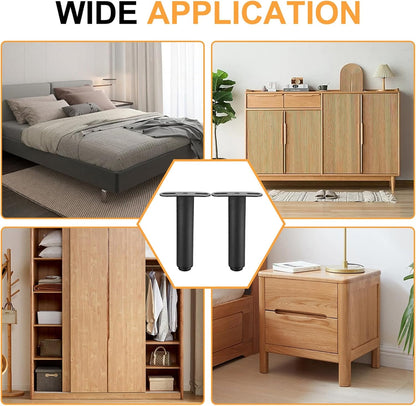 Adjustable Bed Feet 18-33cm, Table Legs, Furniture Feet, Metal T-Shape Furniture Supports, Slatted Support Foot, Adjustable Furniture Feet, Sofa, Bed, Wardrobe