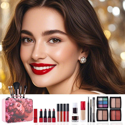 Make Up Kits for Girls, Cosmetic Set Portable Make Up Kit with Reusable Case, 11.08 inches Waterproof Dress-Up Accessories, Long Lasting Makeup Palettes