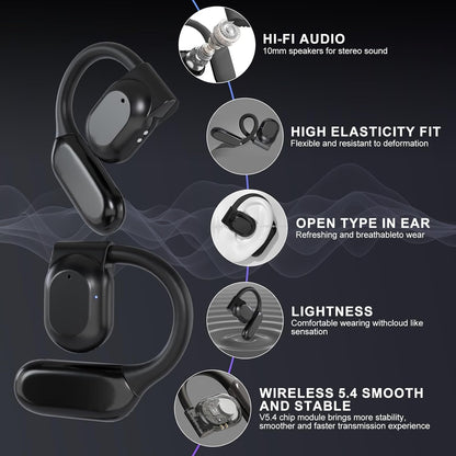 AI Translation Earbuds,144 Languages Real Time Translator,Bluetooth Wireless Instant Translation Headset Device for iOS and Android,Noise Reduction Open Ear Language Translation Headset (Light Yellow)