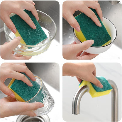 QTANZIQI Kitchen Cleaning Essential Dual Function Dish Sponge Set