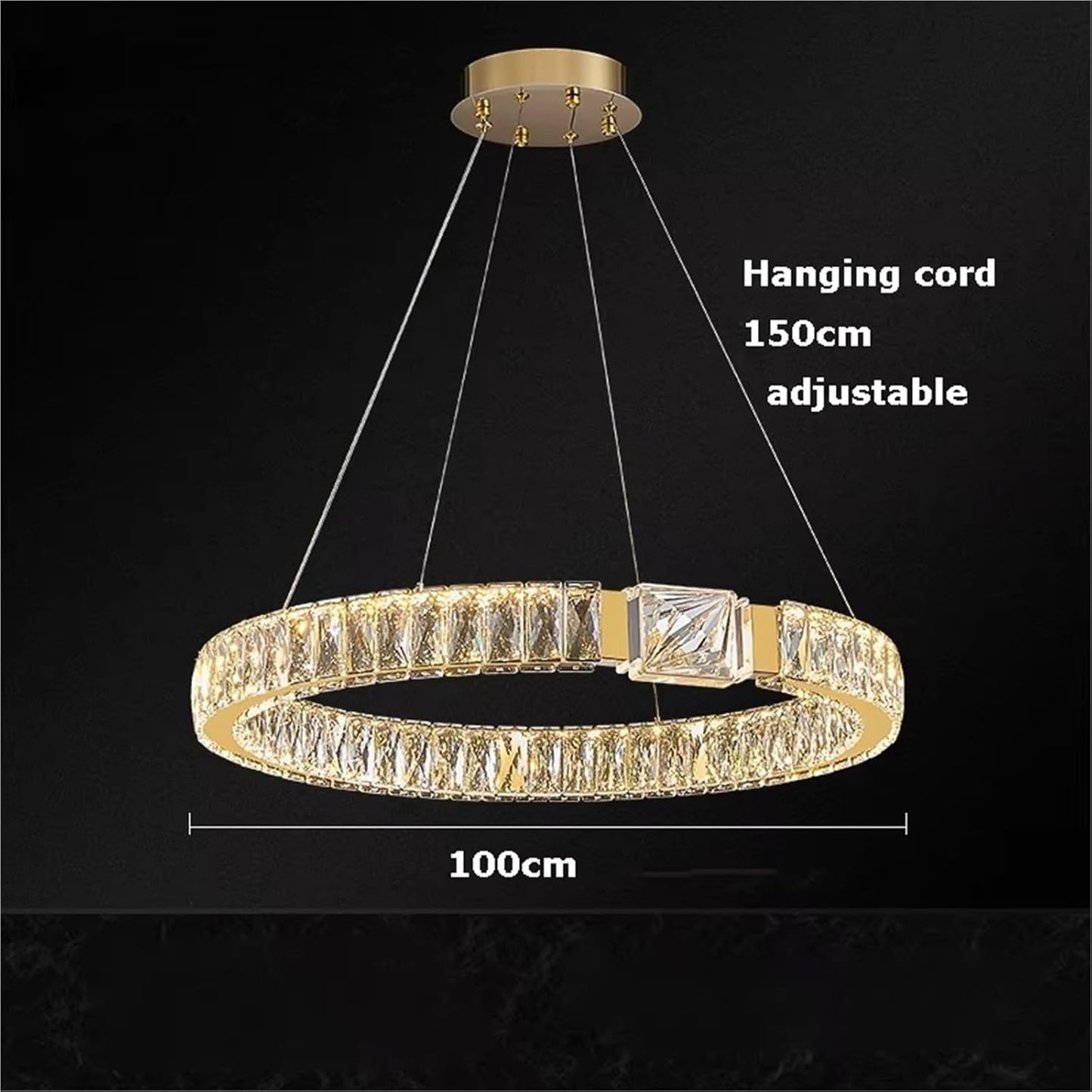 LED Chrome Magic Ring Lustre Chandelier Lighting Trend Hanging Lamps Suspension Luminaire Lampen For Living Room