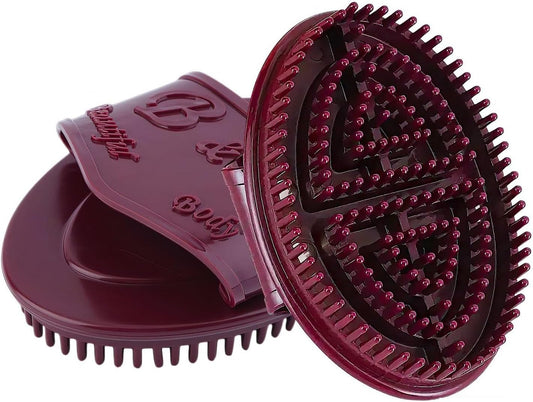 2PCS Meridian Massage Brush, Handheld Bath & Body Brushes Massage Comb Essential Oil Brush Body Scrubber Bath Body Brushes for Body and Leg Relaxation