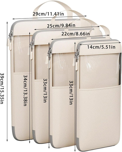 Set of 4 Efficient Luggage Organization Bags Functional Organized Packing Container Expandable Compression Cubes Bags
