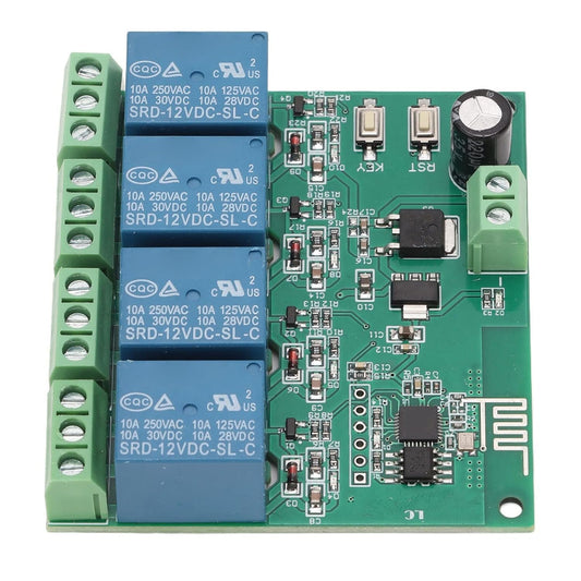 4 Channel Relay Module ESP8266 Chip PCB APP Control Quad Smart Relay Board for Electronic Equipment(DC 12V)