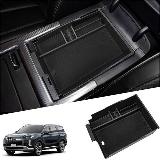 Center Console Organizer Compatible with Hyundai Palisade 2023 2024 Accessories Interior Insert Glove Pallet Drawer Box Holder (Armrest Organizer)