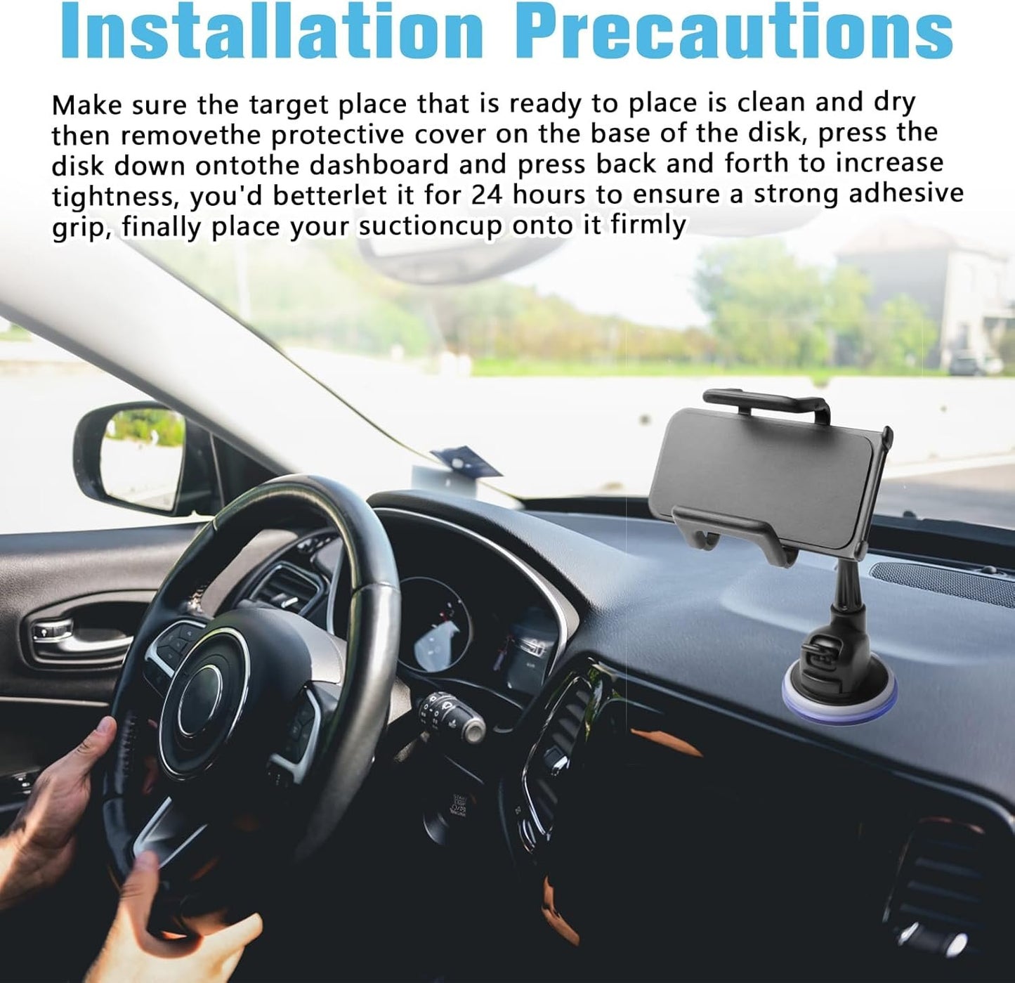 3 Pieces Dashboard Adhesive Mounting Disc, 80 mm Fixing Plates with Adhesive Stickers for Dashboard Heat Resistant Double-Sided Adhesive for Suction Cup Phone Holder and Windshield