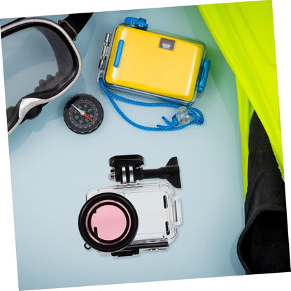 HOMSFOU Small Camera Housing Waterproof Shell Camera Protective Cover Dual Cold Shoe Mounts for Drones Digital Camera Case