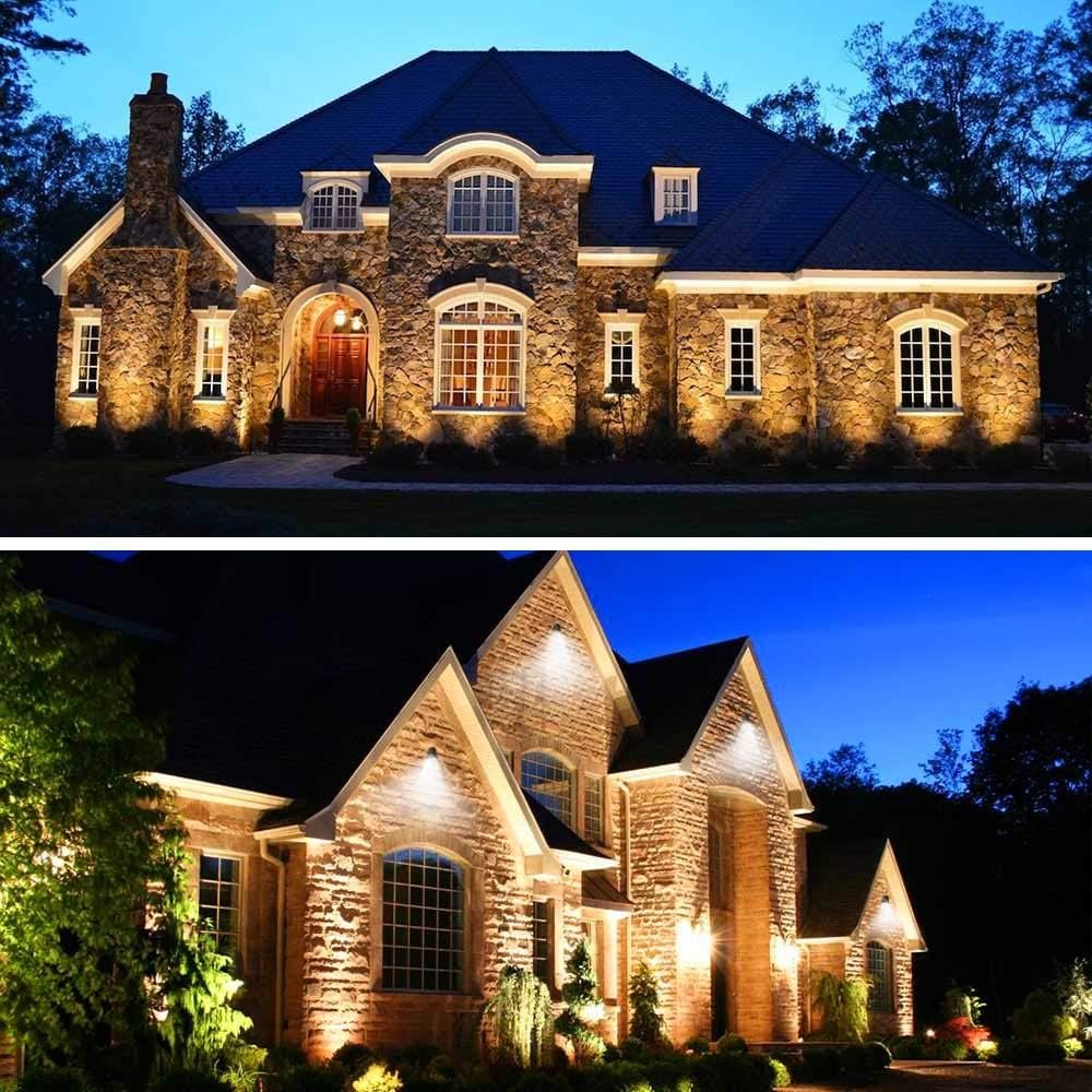 ZUCKEO 5W Outdoor Spotlight LED Landscape Lights 12V 24V Garden Lights with Spike Stand Low Voltage Lighting Waterproof for Garden, Yard, Lawn, Pathway, Driveway, Warm White (8 Pack)