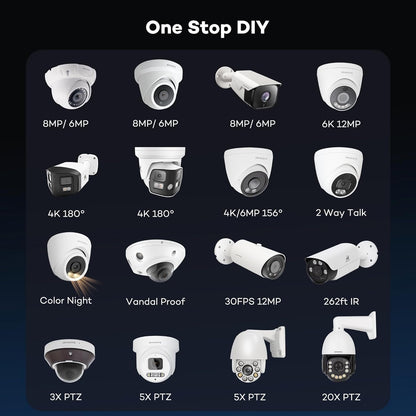 ONWOTE 4K 8MP UltraHD PoE IP Security Camera, AI Human Vehicle Detection, 3840x2160 8 Megapixels, 128° FoV, Video Audio, Indoor Outdoor, Commercial Wired Camera for Business, Add-on to PoE NVR System