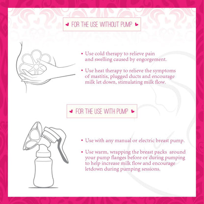 Ninja Mama Breastfeeding Ice and Heat Therapy Packs for Nursing and Pumping Mums. Pack of 2 With 2 Super Soft Washable Sleeves. Breastfeeding Supplies. Relief from Mastitis for Breast Feeding Mamas. New Mum Essentials. Hot or cold.