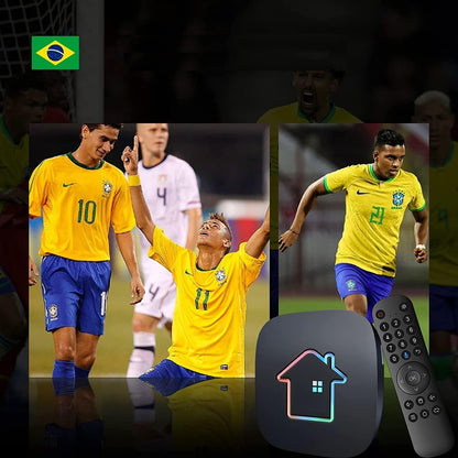 2025 H8 Box Brazil TV New Version 4K Video Supported H.265 HD US.B 2.0/3.0 WiFi H8 Brazil Box - Fast