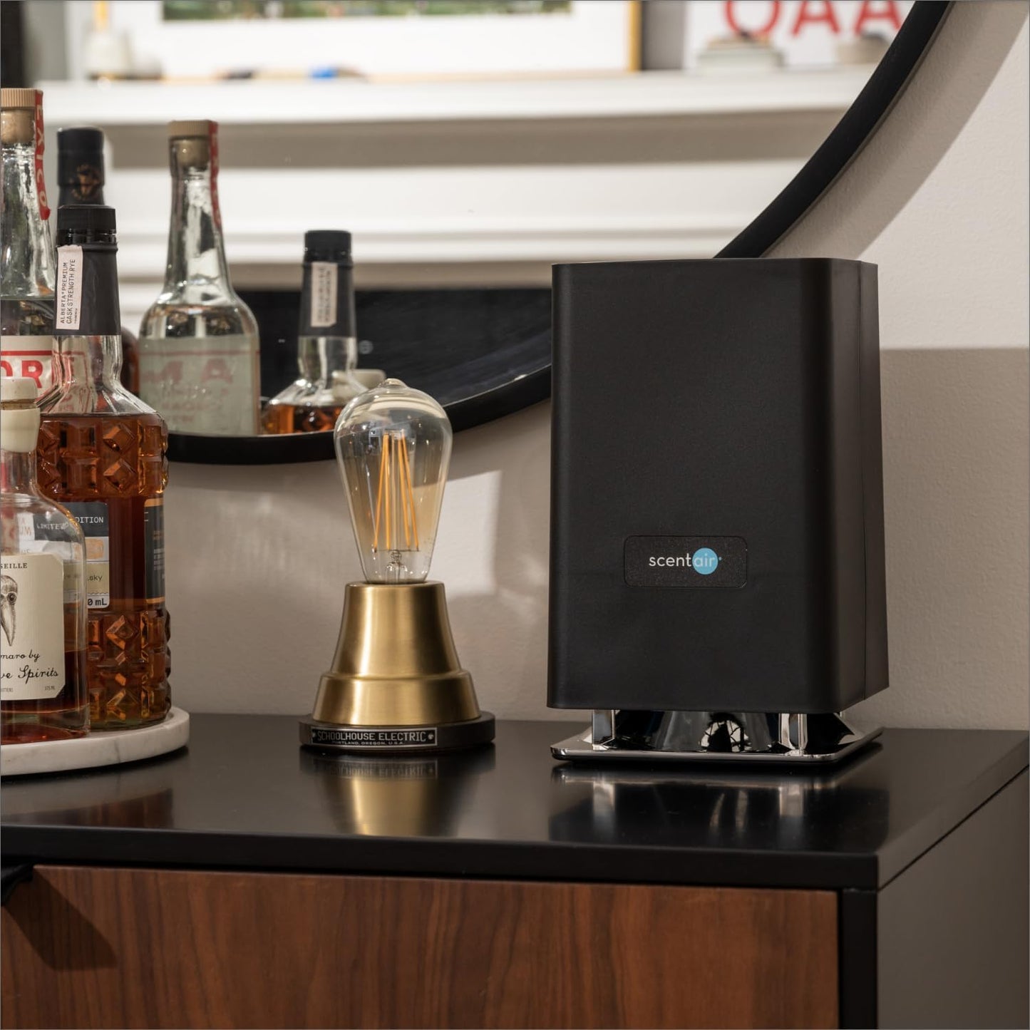 Whisper Home | Diffuser Machine, Scents up to 800 Sq. Ft Room, Compatible with Alexa & Google, WiFi & Bluetooth Enabled, Cartridge Sold Separately, Black