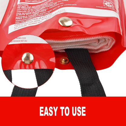 TOPEX 1.0m x 1.0m Fire Blanket Emergency Fire Blanket Home Fireproof Blanket Cotton Glass Fire Retardant Blankets for Emergency Survival Safety for Offices, Kitchen, Warehouse