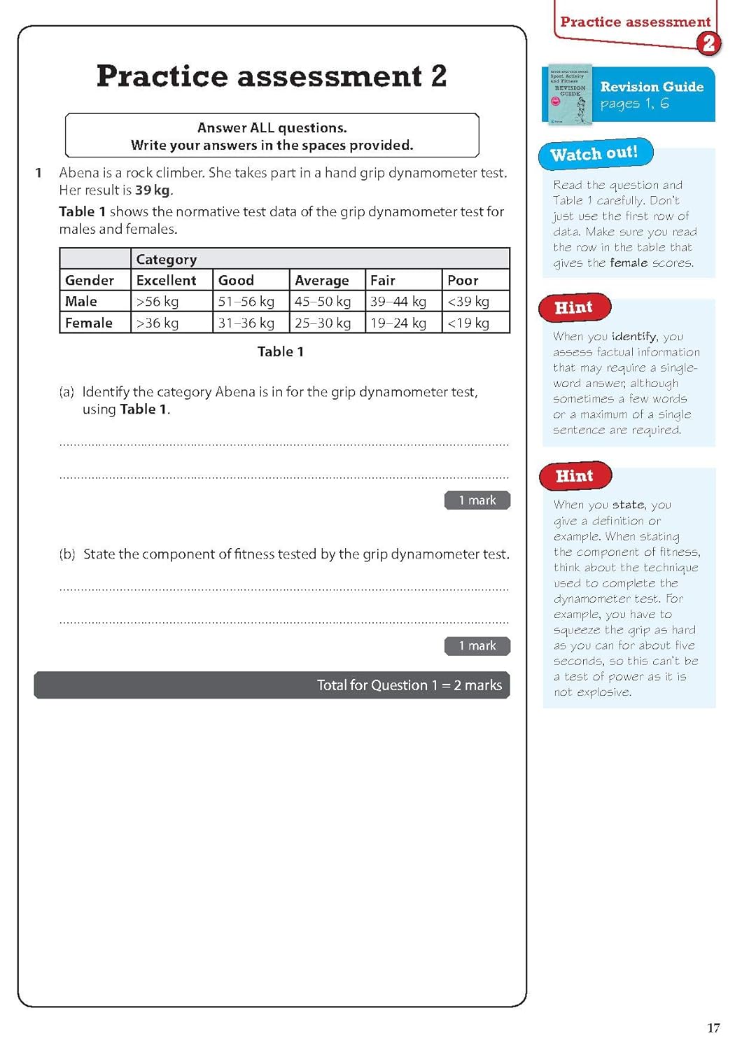 Pearson REVISE BTEC Tech Award Sport, Activity and Fitness Practice Assessments Plus
