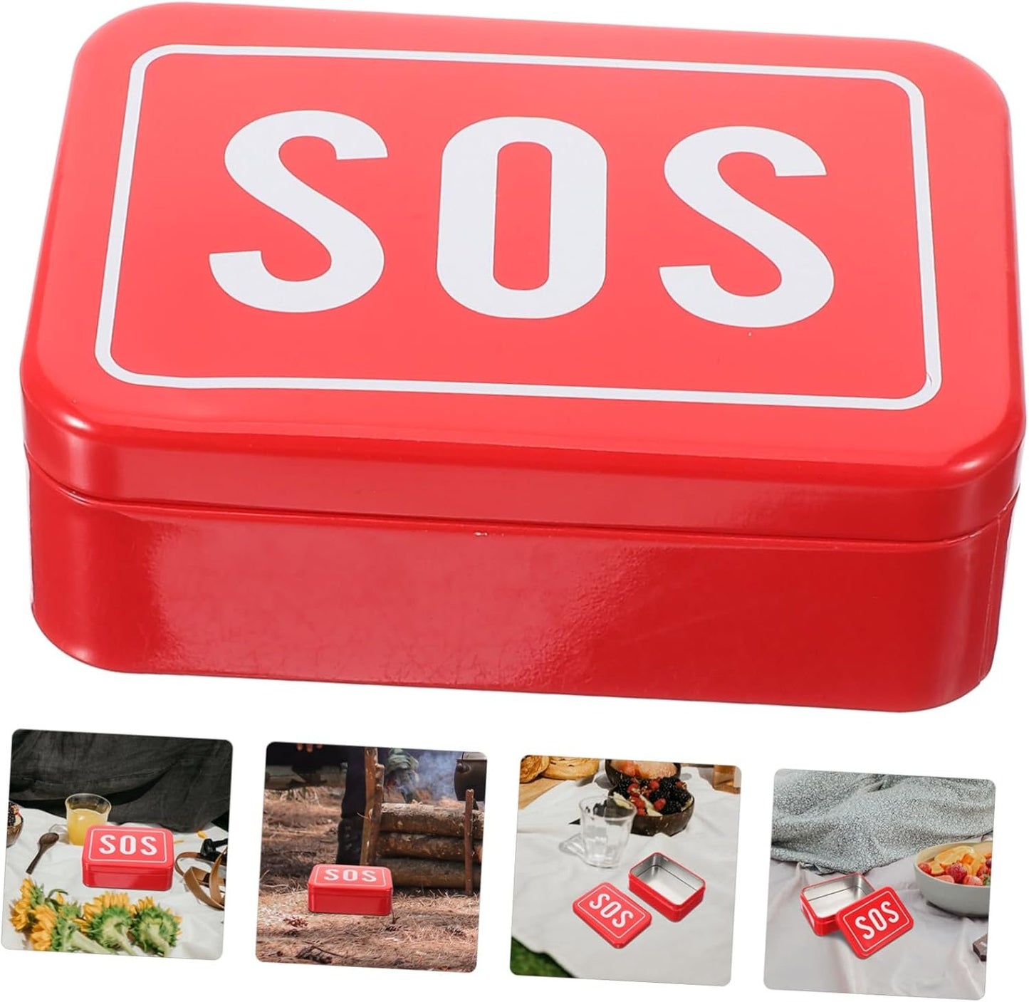Balacoo 2Pcs Portable Survival Container Compact Storage Box for Outdoor Tools Lightweight Organizer