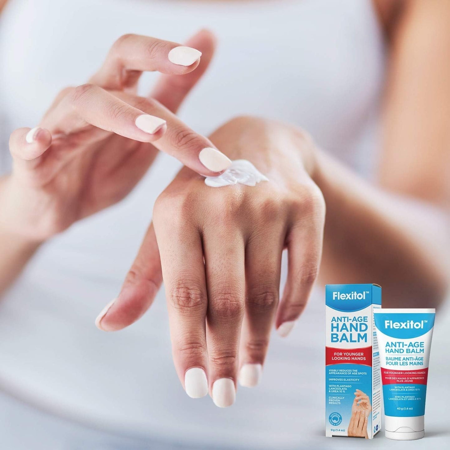 Flexitol Anti-Age Hand Balm with Plantago Lanceolata - Anti-Aging Hand Cream, Best Hand Lotion for Age Spots & Wrinkles (40g)
