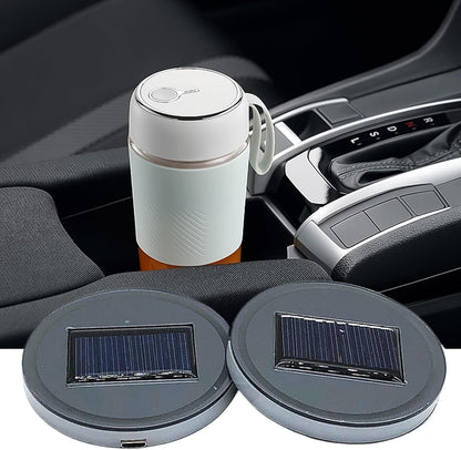 Car Coasters, 2 Piece Light Up Cup Holder Pads with 7 Color Changing Led, Anti Slip Mug Accessories for Women, Men, Night Driving, Road Trips, Trucks, Rvs, and 2.68in