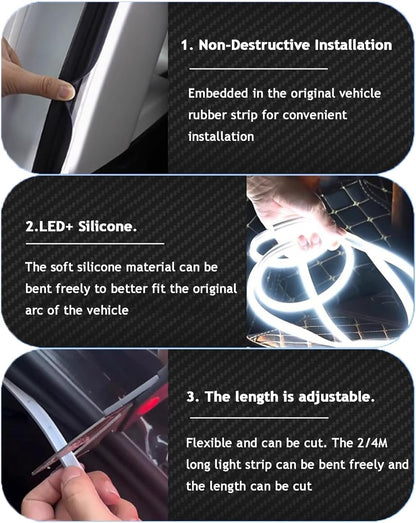 Dynamic Flowing Car Trunk Light Strip, Smart Car Trunk Led Atmosphere Light Strip, Universal Waterproof Cargo Ambient Lighting,for SUV Truck Trailers (Blue,2m/78in)