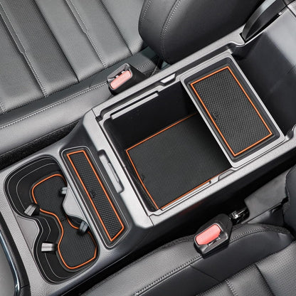 Auovo Anti-Dust Mats Compatible with Honda CRV CR-V 2023 2024 Door Slot Pad Car Interior Automotive Accessories Center Console Liners Cup Holder Liners(17PCS/Set) (Orange) (Updated),(TP-CRV23)