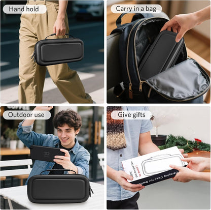 CoBak Large Capacity Carrying Case for Nintendo Switch 2 ( 2025 ) , Ultra Slim Premium EVA Travel Pouch with 24 Game Cartridges, Screen Protective Cover, Accessories Storage Bag, Black