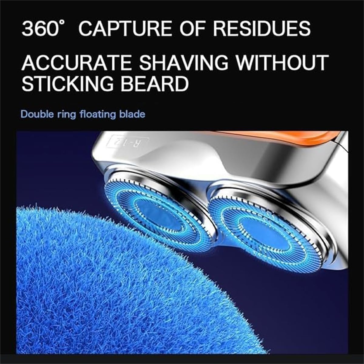 Generico Electric Mini Portable Razor,Pocket Shaver USB Mini Shavers for Men,Rechargeable Waterproof Double Head Razor,Dry Wet Electric Shaver for Home Car Travel