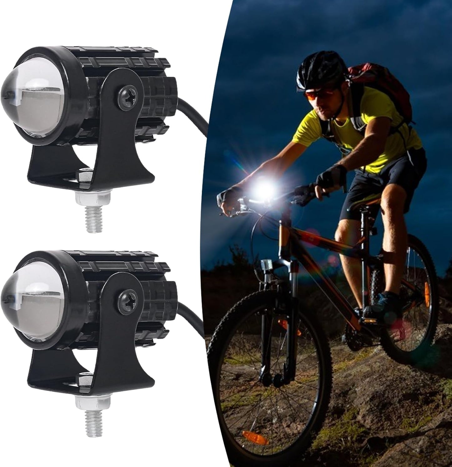 Motorcycle Headlight, High Power Waterproof Bright Lamp, Adorable Compact Night Riding Visibility Light, Street Bike Security, Led Headlamp for Commuting and Dark Road Riding