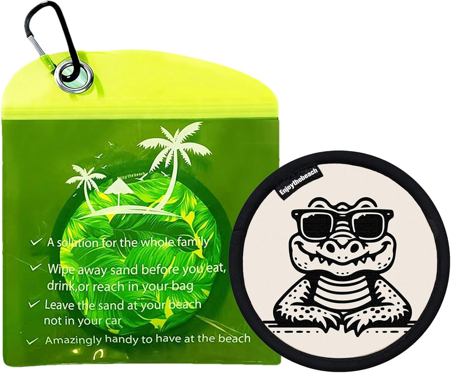 Beach Sand Remover, Waterless Sand Eraser Block, Gentle Skin-Friendly Cleaner, Portable Outdoor Cleaning Gadget, for Women, Men, Family, Kids, Beachgoers, Vacation, Travel