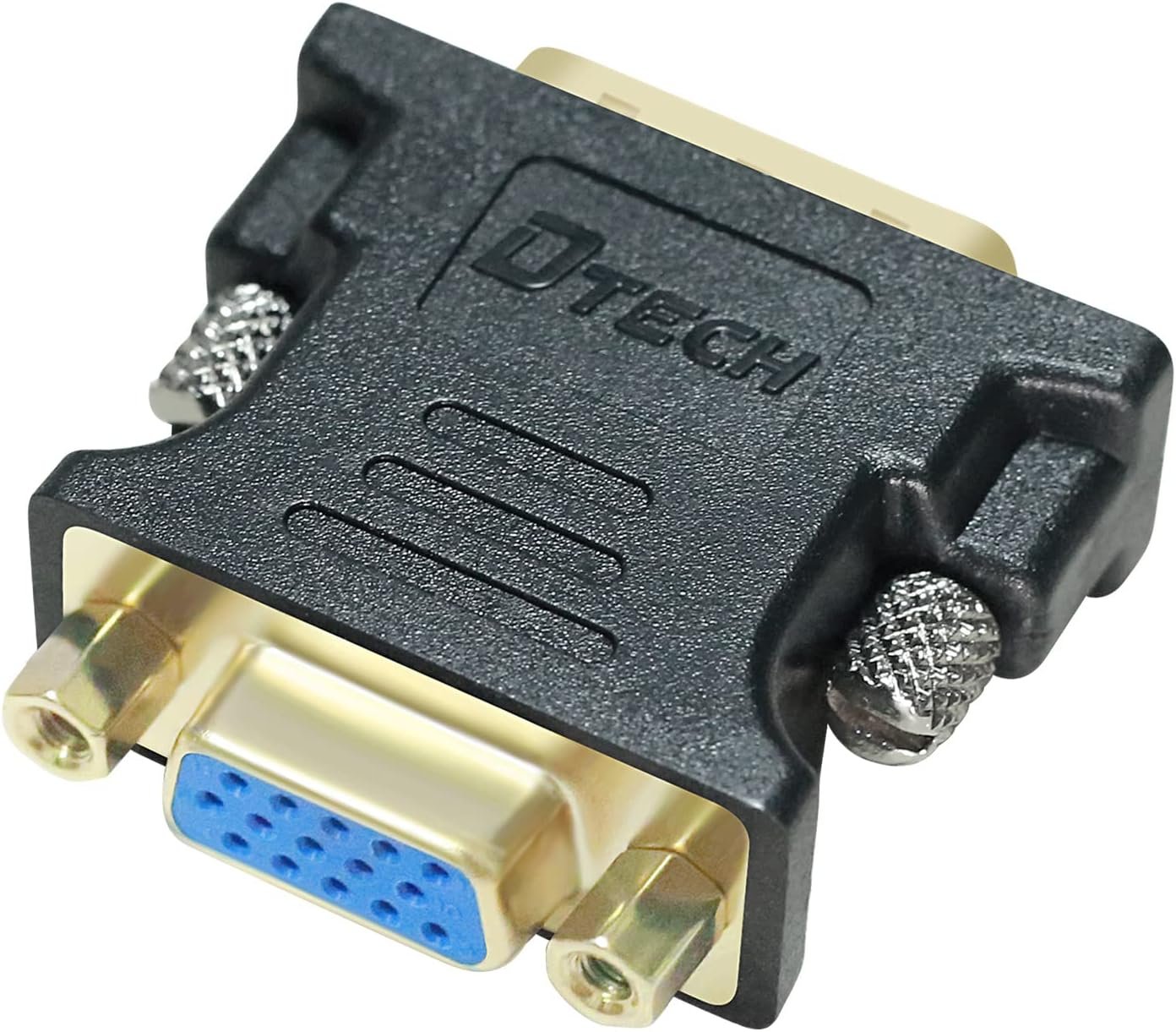 DTECH DVI to VGA Adapter DVI-D Male to VGA Female Converter 1080P Video Connector 24+1 Pin for Monitor Computer Projector