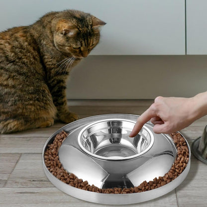 Ciotola integrata per cani con irrigazione lenta, con cuscinetto in silicone antiscivolo, ciotola per mangiare cuccioli di gattino e pollo a cubetti
