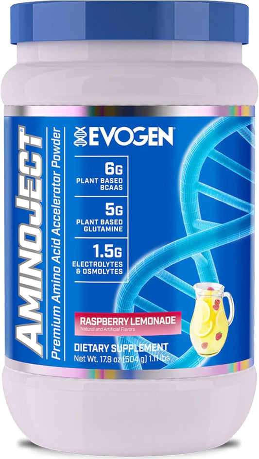 Evo Aminoject BCAA Powder 483 g, Raspberry Lemonade (30 Servings)
