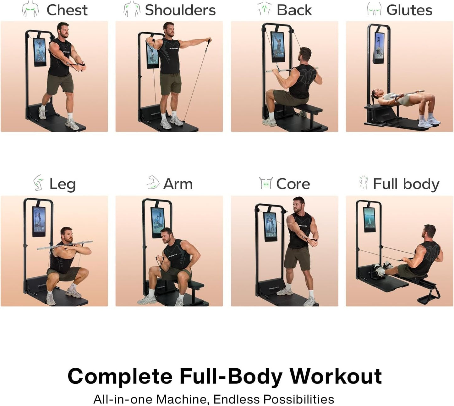 Gym Monster 2 Smart Home Gym - Improved AI Home Workout Machine - Multifunction Machine - All in One Strength Training Device