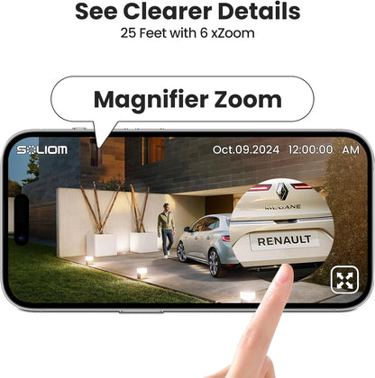SOLIOM- 5MP Security Cameras Wireless Outdoor, No Subscription,4-Cam Pack, Solar Powered Home Security Camera with 360° Auto Tracking, Pan & Tilt, 3K Color Night Vision,5G & 2.4G Router Compatible