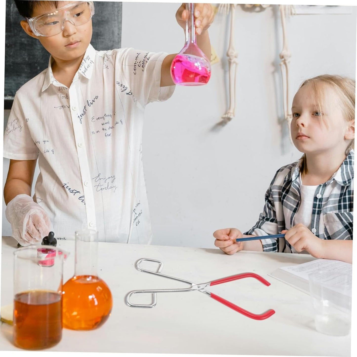 HEALEEP Flask Clamp Test Tube Clip Lightweight Laboratory Clamp Holder for Securely Holding Test Tubes and Flasks Essential for Experiments and Laboratory Use