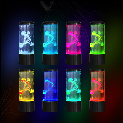 Jellyfish Mood Lamp - Silent Jellyfish Ambience Light,Color Changing Effects Table Mood Jellyfish Lamp, Desk Lamps with Remote Control for Children Bedroom