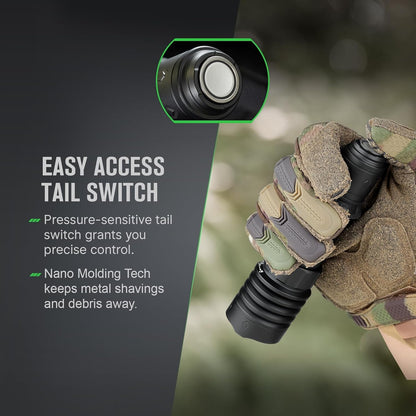 OLIGHT Warrior X 4 Rechargeable Tactical Flashlight, 2600 Lumens 630 Meters Long Range Thrower LED Flashlights with USB-C Charging, Dual Output for Search & Rescue, Outdoors, Security
