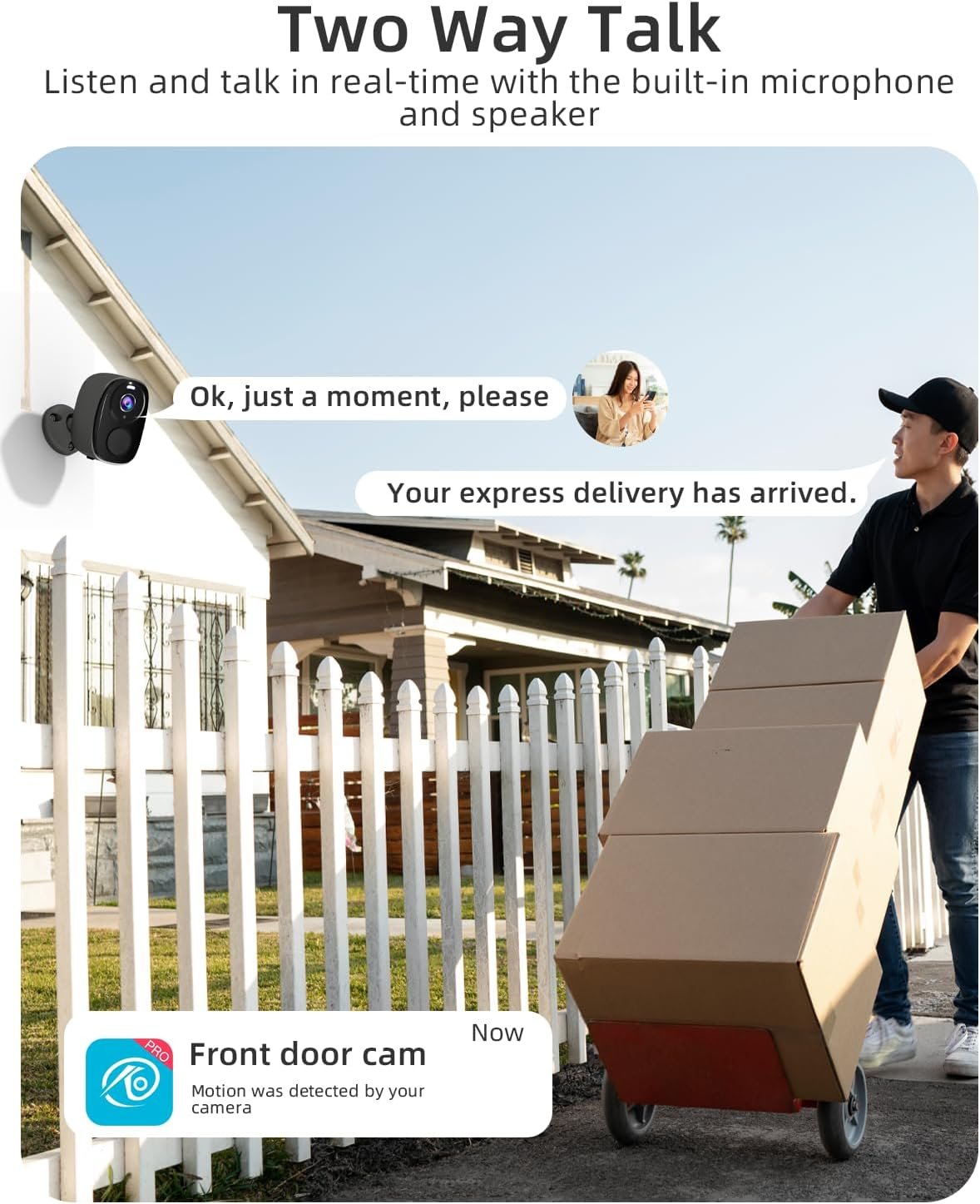 5G/2.4G WiFi Security Cameras Wireless Outdoor, 2K 5G Security Camera with AI Motion Detection, Color Night Vision, Siren, IP65, 2-Way-Audio, Support Alexa&Google Assistant, Cloud/SD (1)