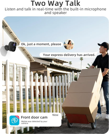 5G/2.4G WiFi Security Cameras Wireless Outdoor, 2K 5G Security Camera with AI Motion Detection, Color Night Vision, Siren, IP65, 2-Way-Audio, Support Alexa&Google Assistant, Cloud/SD (1)