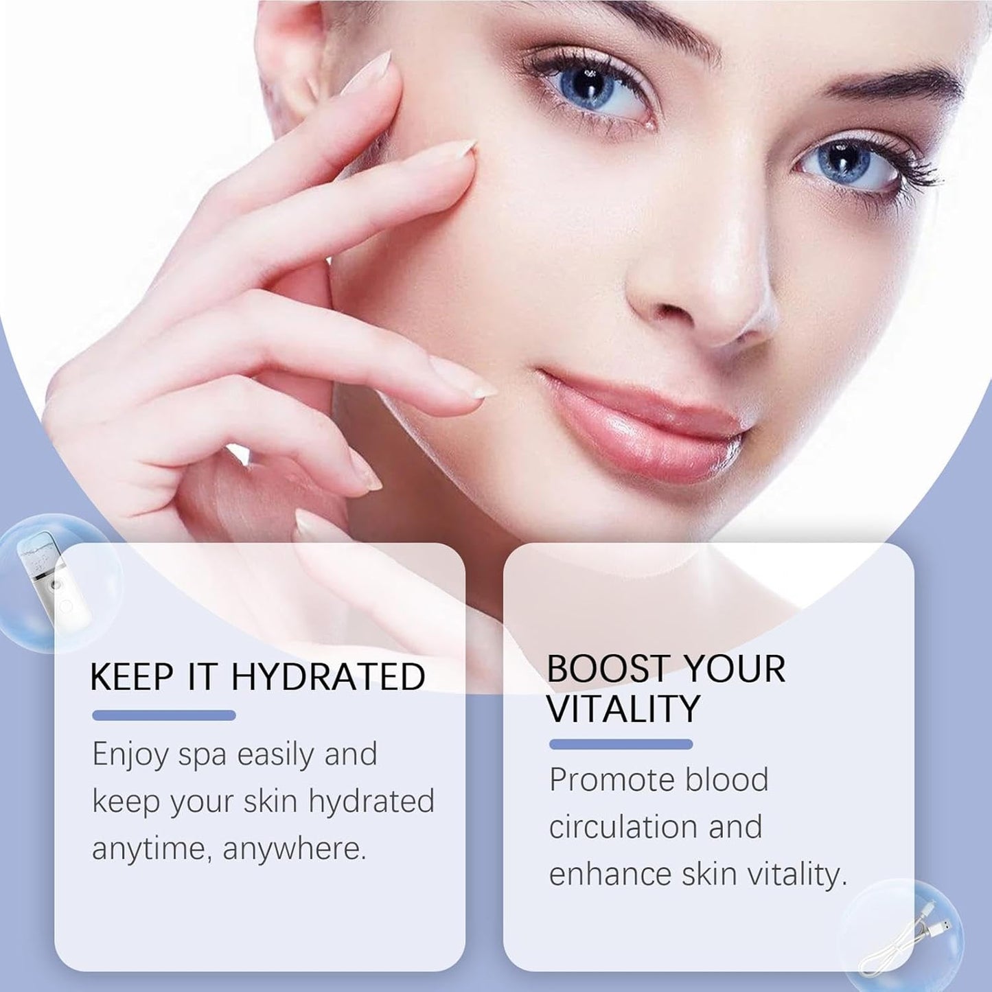 Steam Machine For Face, Facial Humidifier, Deep Cleansing Steamer, Hydrating Face Mist, Portable Facial Steamer, Skin Care Tool, Home Facial Spa, Skin Hydration Device, Compact Face Steamer, Facial