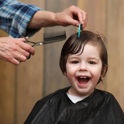 Forbici da Parrucchiere | Attrezzi Per Taglio Capelli - Forbici Sfoltitrici 2 in 1 con Pettine Rimovibile per Uomo Donna Taglio Capelli a Casa Viaggio Parrucchieri Salone Domestico Cura Personale
